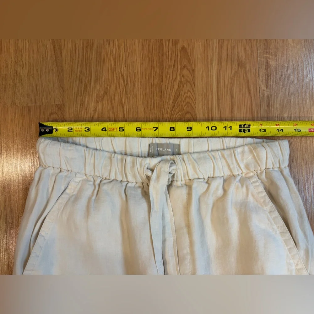 Everlane Bone Color The Linen Pull-On Barrel Pant Size S - Picture 5 of 11
